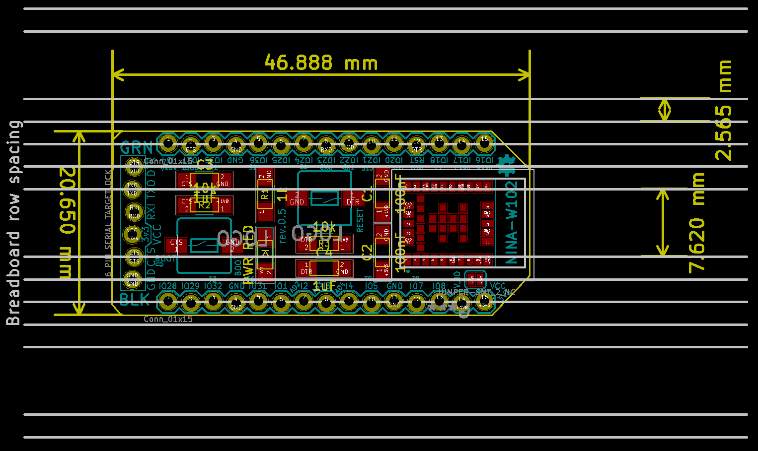 NINA-W102_minimal_breakout_pcb-layout_rev.0.5